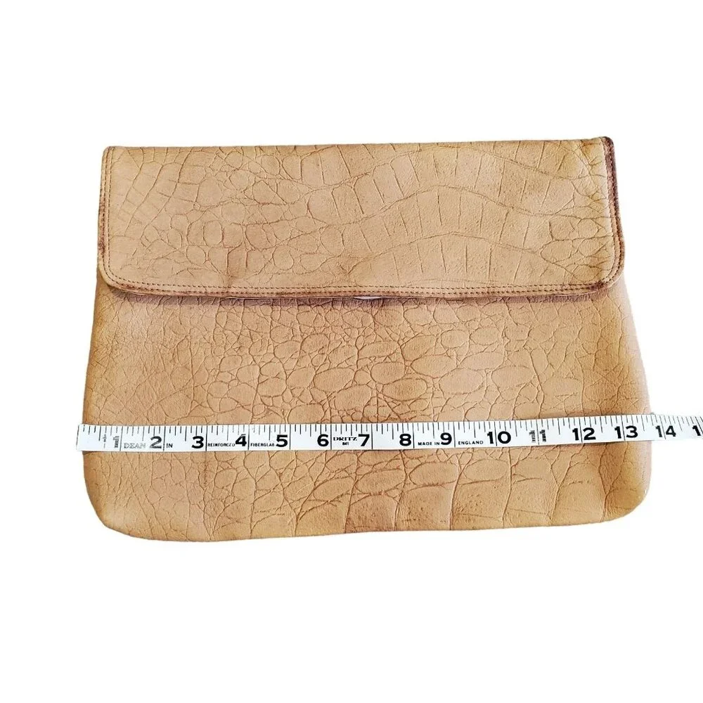 VINTAGE Toni Leather Clutch Tan